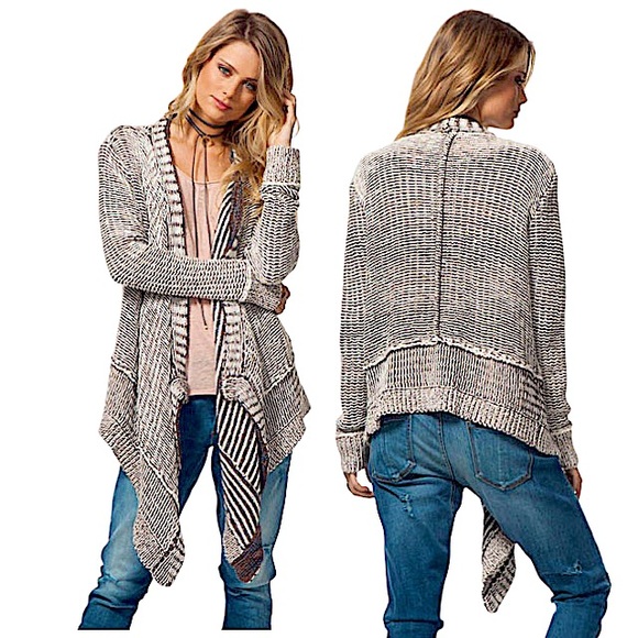 Rip Curl Sweaters - RIP CURL Slouchy Loose Knit Waterfall Cardigan Long Sleeve Sweater in US Small